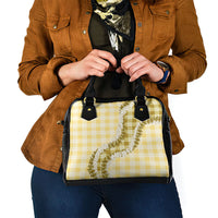 Yellow Hawaii Palaka Shoulder Handbag Hawaiian Honohono Lei LT05 - Polynesian Pride