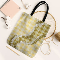 Yellow Hawaii Palaka Tote Bag Hawaiian Honohono Lei LT05 Black Strap One Size Yellow - Polynesian Pride