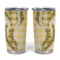 Yellow Hawaii Palaka Tumbler Cup Hawaiian Honohono Lei LT05 Yellow - Polynesian Pride