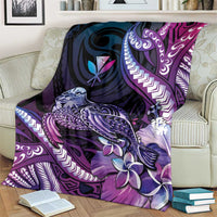 Hawaiian Monk Seal Blanket Kakau Tribal Pattern Violet Gradient LT05 - Polynesian Pride