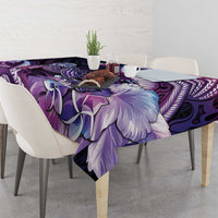 Hawaiian Monk Seal Tablecloth Kakau Tribal Pattern Violet Gradient LT05 - Polynesian Pride