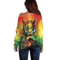 Vanuatu July 30th 1980 Off Shoulder Sweater Happy Independence Day - Polynesian Pride