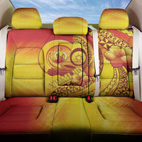 Vanuatu 46 Yia Indipendens Anivesari Back Car Seat Cover Tamtam Drum With Boar Tusk LT05 One Size Yellow - Polynesian Pride