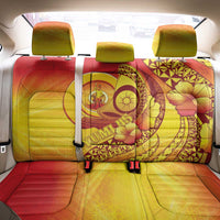 Vanuatu 45 Yia Indipendens Anivesari Back Car Seat Cover Tamtam Drum With Boar Tusk - Polynesian Pride