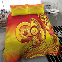 Vanuatu 46 Yia Indipendens Anivesari Bedding Set Tamtam Drum With Boar Tusk LT05 - Polynesian Pride
