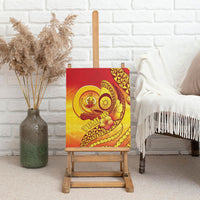 Vanuatu 46 Yia Indipendens Anivesari Canvas Wall Art Tamtam Drum With Boar Tusk LT05 - Polynesian Pride