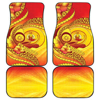 Vanuatu 45 Yia Indipendens Anivesari Car Mats Tamtam Drum With Boar Tusk LT05 - Polynesian Pride