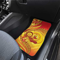 Vanuatu 45 Yia Indipendens Anivesari Car Mats Tamtam Drum With Boar Tusk LT05 - Polynesian Pride