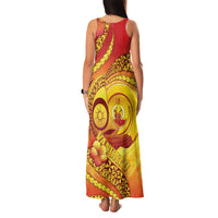 Vanuatu 46 Yia Indipendens Anivesari Family Matching Tank Maxi Dress and Hawaiian Shirt Tamtam Drum With Boar Tusk LT05 - Polynesian Pride