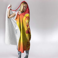 Vanuatu 46 Yia Indipendens Anivesari Hooded Blanket Tamtam Drum With Boar Tusk LT05 - Polynesian Pride