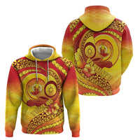 Vanuatu 45 Yia Indipendens Anivesari Hoodie Tamtam Drum With Boar Tusk - Polynesian Pride