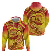 Vanuatu 46 Yia Indipendens Anivesari Hoodie Tamtam Drum With Boar Tusk LT05 - Polynesian Pride
