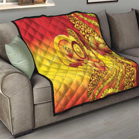 Vanuatu 45 Yia Indipendens Anivesari Quilt Tamtam Drum With Boar Tusk - Polynesian Pride