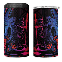 Samoan Pride 4 in 1 Can Cooler Tumbler The Tui Manua LT05 One Size: 16 oz Black - Polynesian Pride