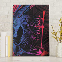 Samoan Pride Canvas Wall Art The Tui Manua LT05 Without Frame Black - Polynesian Pride