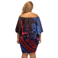 Samoan Pride Family Matching Off Shoulder Short Dress and Hawaiian Shirt The Tui Manua - Polynesian Pride