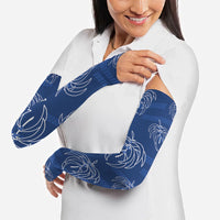 Aloha Hawaii Acacia Koa Leaves Arm Sleeves Navy Kakau Tribal Pattern LT05 - Polynesian Pride