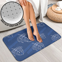 Aloha Hawaii Acacia Koa Leaves Bathroom Set Navy Kakau Tribal Pattern LT05 - Polynesian Pride
