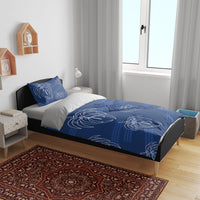 Aloha Hawaii Acacia Koa Leaves Bedding Set Navy Kakau Tribal Pattern LT05 - Polynesian Pride