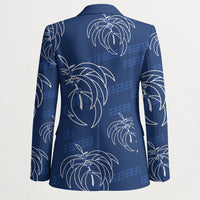Aloha Hawaii Acacia Koa Leaves Blazer Navy Kakau Tribal Pattern LT05 - Polynesian Pride
