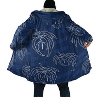 Aloha Hawaii Acacia Koa Leaves Cloak Navy Kakau Tribal Pattern LT05 - Polynesian Pride