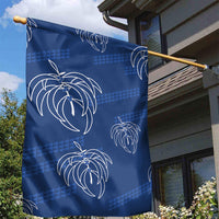 Aloha Hawaii Acacia Koa Leaves Garden Flag Navy Kakau Tribal Pattern LT05 - Polynesian Pride