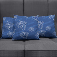 Aloha Hawaii Acacia Koa Leaves Pillow Cover Navy Kakau Tribal Pattern LT05 - Polynesian Pride