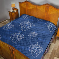 Aloha Hawaii Acacia Koa Leaves Quilt Navy Kakau Tribal Pattern LT05 - Polynesian Pride