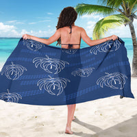 Aloha Hawaii Acacia Koa Leaves Sarong Navy Kakau Tribal Pattern LT05 - Polynesian Pride
