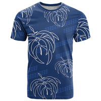 Aloha Hawaii Acacia Koa Leaves T Shirt Navy Kakau Tribal Pattern LT05 Navy - Polynesian Pride