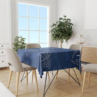 Aloha Hawaii Acacia Koa Leaves Tablecloth Navy Kakau Tribal Pattern LT05 - Polynesian Pride
