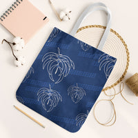 Aloha Hawaii Acacia Koa Leaves Tote Bag Navy Kakau Tribal Pattern LT05 White Strap One Size Navy - Polynesian Pride