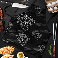 Aloha Hawaii Acacia Koa Leaves Apron Black Kakau Tribal Pattern LT05 Black - Polynesian Pride