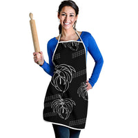Aloha Hawaii Acacia Koa Leaves Apron Black Kakau Tribal Pattern LT05 - Polynesian Pride