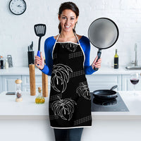 Aloha Hawaii Acacia Koa Leaves Apron Black Kakau Tribal Pattern LT05 - Polynesian Pride
