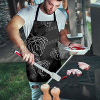 Aloha Hawaii Acacia Koa Leaves Apron Black Kakau Tribal Pattern LT05 - Polynesian Pride