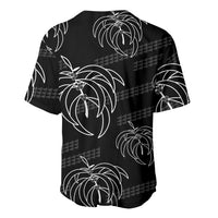 Aloha Hawaii Acacia Koa Leaves Baseball Jersey Black Kakau Tribal Pattern LT05 - Polynesian Pride