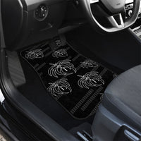 Aloha Hawaii Acacia Koa Leaves Car Mats Black Kakau Tribal Pattern LT05 - Polynesian Pride