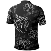 Aloha Hawaii Acacia Koa Leaves Polo Shirt Black Kakau Tribal Pattern LT05 - Polynesian Pride