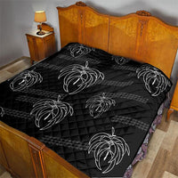 Aloha Hawaii Acacia Koa Leaves Quilt Black Kakau Tribal Pattern LT05 - Polynesian Pride