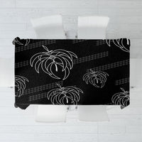 Aloha Hawaii Acacia Koa Leaves Tablecloth Black Kakau Tribal Pattern LT05 Black - Polynesian Pride