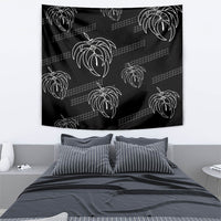 Aloha Hawaii Acacia Koa Leaves Tapestry Black Kakau Tribal Pattern LT05 - Polynesian Pride