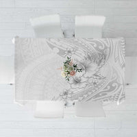 Lotu Tamaiti Samoa Tablecloth White Sunday Polynesian Tribal Pattern Elegant Style