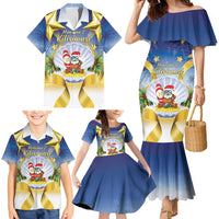 Niue Christmas Family Matching Mermaid Dress and Hawaiian Shirt Seashell Santa Beach Vibes - Polynesian Pride