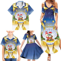 Niue Christmas Family Matching Summer Maxi Dress and Hawaiian Shirt Seashell Santa Beach Vibes - Polynesian Pride