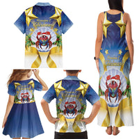 Niue Christmas Family Matching Tank Maxi Dress and Hawaiian Shirt Seashell Santa Beach Vibes - Polynesian Pride