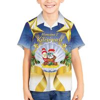 Niue Christmas Hawaiian Shirt Seashell Santa Beach Vibes - Polynesian Pride