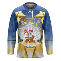 Niue Christmas Hockey Jersey Seashell Santa Beach Vibes LT05 Unisex Navy - Polynesian Pride