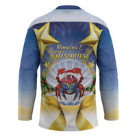 Niue Christmas Hockey Jersey Seashell Santa Beach Vibes LT05 - Polynesian Pride
