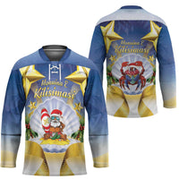 Niue Christmas Hockey Jersey Seashell Santa Beach Vibes LT05 - Polynesian Pride